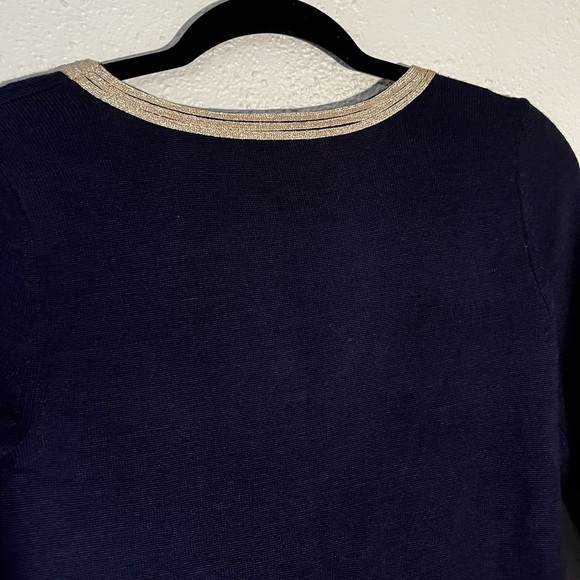 Lilly Pulitzer Delvin Sweater Shift Dress Navy Blue Size XS - Picture 6 of 6
